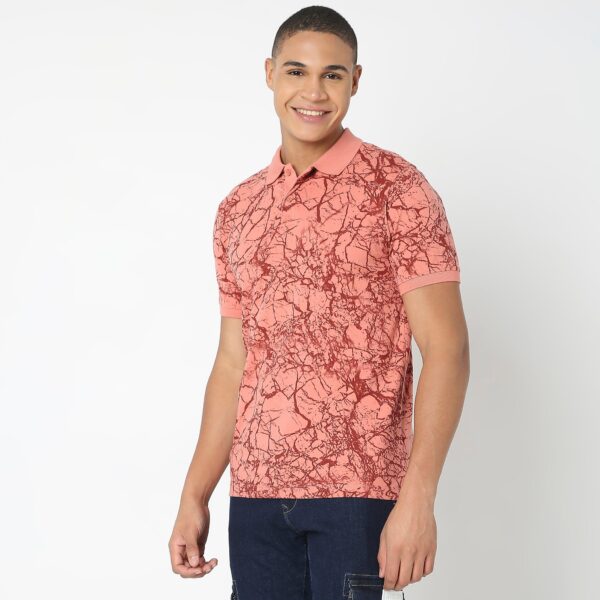 Regular Fit Printed Polo T-Shirt - Image 5