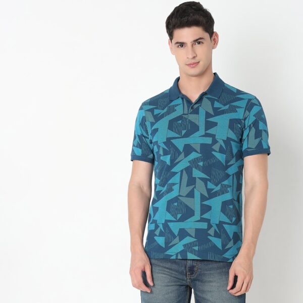 Regular Fit Printed Polo T-Shirt - Image 2