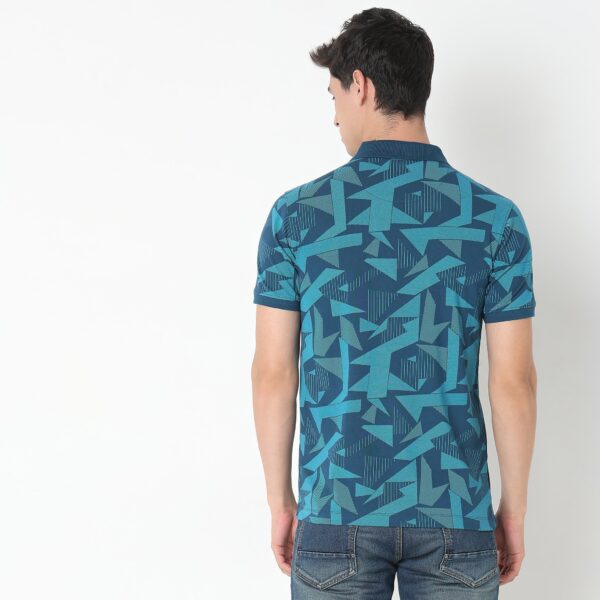 Regular Fit Printed Polo T-Shirt - Image 3