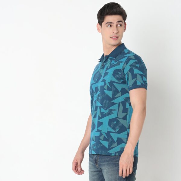 Regular Fit Printed Polo T-Shirt - Image 5