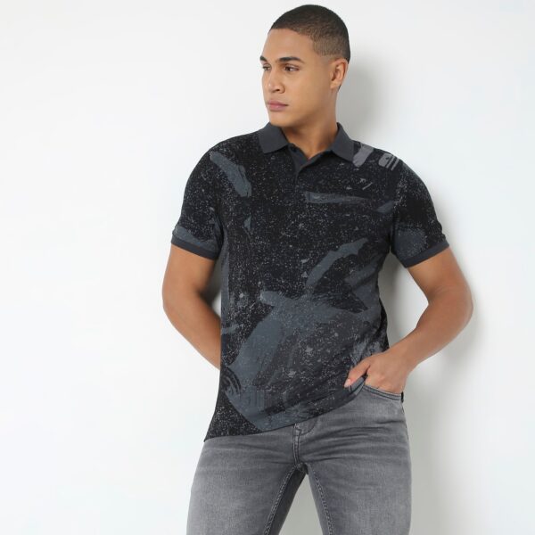 Regular Fit Printed Polo T-Shirt - Image 2