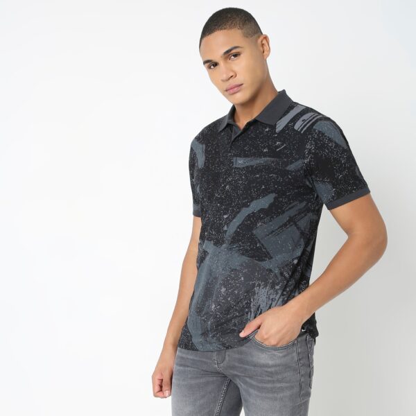 Regular Fit Printed Polo T-Shirt - Image 5