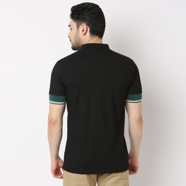 Urban Poloᵉˣ - with Efast Stretch - Micro Pique Solid with Contrast Sleeves - Regular Fit Solid Polo T-Shirt - Image 18