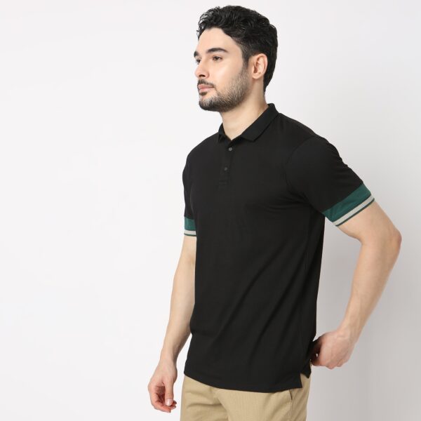 Urban Poloᵉˣ - with Efast Stretch - Micro Pique Solid with Contrast Sleeves - Regular Fit Solid Polo T-Shirt - Image 20