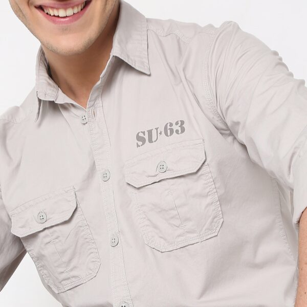 Regular Fit Solid Shirt - Image 8