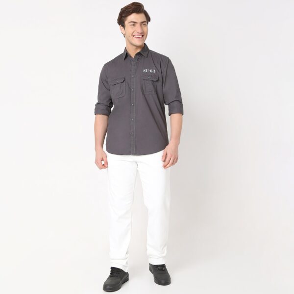 Regular Fit Solid Shirt - Image 15