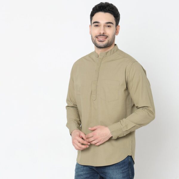 Regular Fit Solid Shirt - Image 10