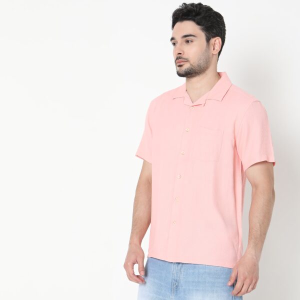 Regular Fit Solid Shirt - Image 5