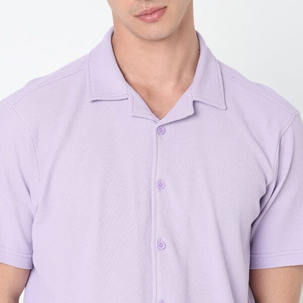 Vacay Shirt™ - Cuban Collar Knitted Structure Regular Fit Shirt - Image 14