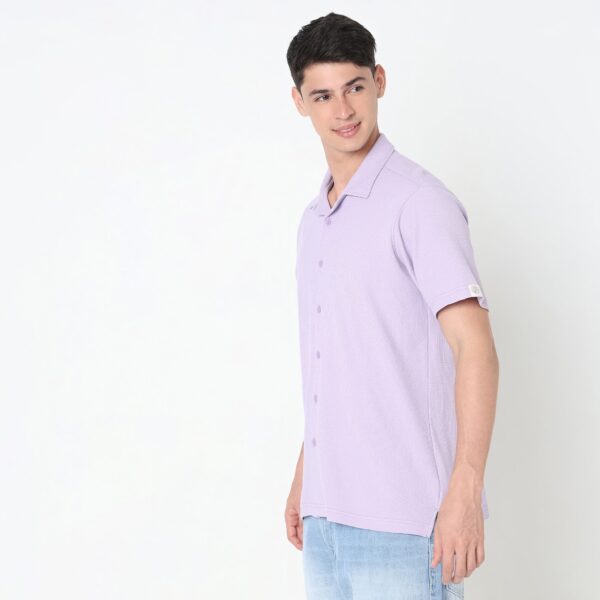 Vacay Shirt™ - Cuban Collar Knitted Structure Regular Fit Shirt - Image 15