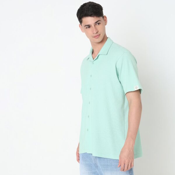 Vacay Shirt™ - Cuban Collar Knitted Structure Regular Fit Shirt - Image 20