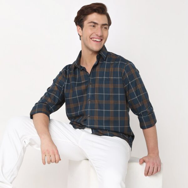 Regular Fit Checkered Shirt - Image 2