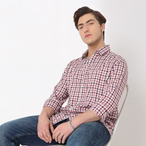 Regular Fit Checkered Shirt - Image 2