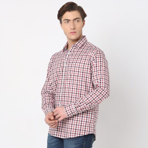 Regular Fit Checkered Shirt - Image 5