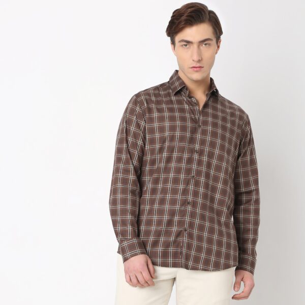 Regular Fit Checkered Shirt - Image 2