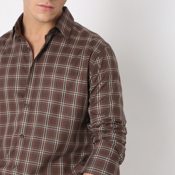 Regular Fit Checkered Shirt - Image 4