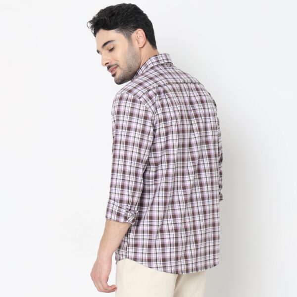 Regular Fit Checkered Shirt - Image 3