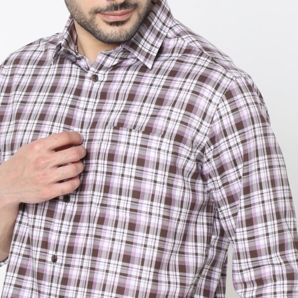 Regular Fit Checkered Shirt - Image 4