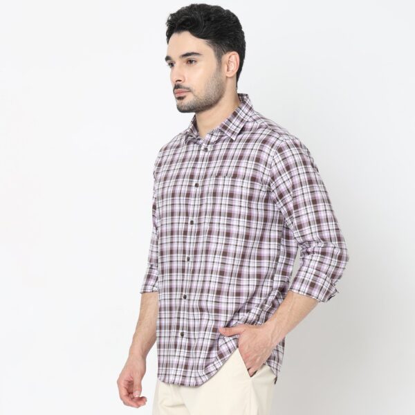 Regular Fit Checkered Shirt - Image 5