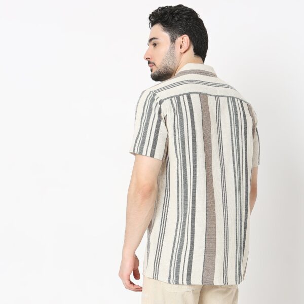 Regular Fit Striped Shirt - Image 3