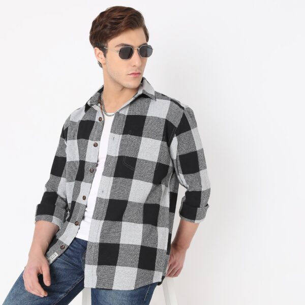 Regular Fit Checkered Shirt - Image 2