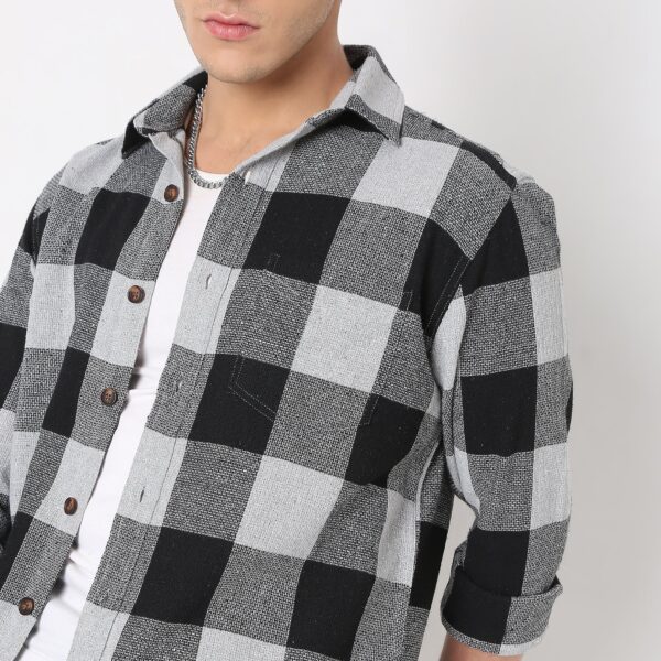 Regular Fit Checkered Shirt - Image 4