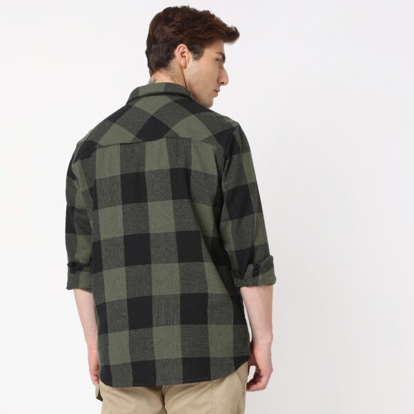 Regular Fit Checkered Shirt - Image 3