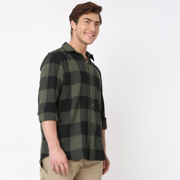 Regular Fit Checkered Shirt - Image 5