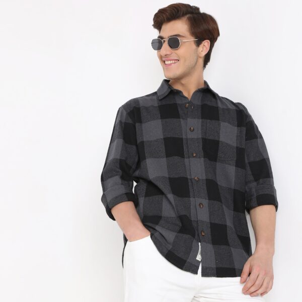 Regular Fit Checkered Shirt - Image 2