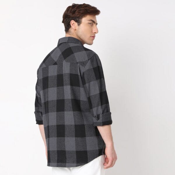 Regular Fit Checkered Shirt - Image 3