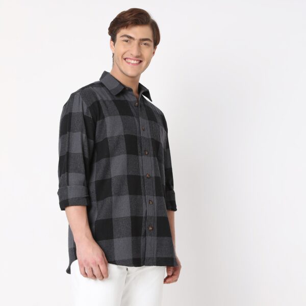 Regular Fit Checkered Shirt - Image 5