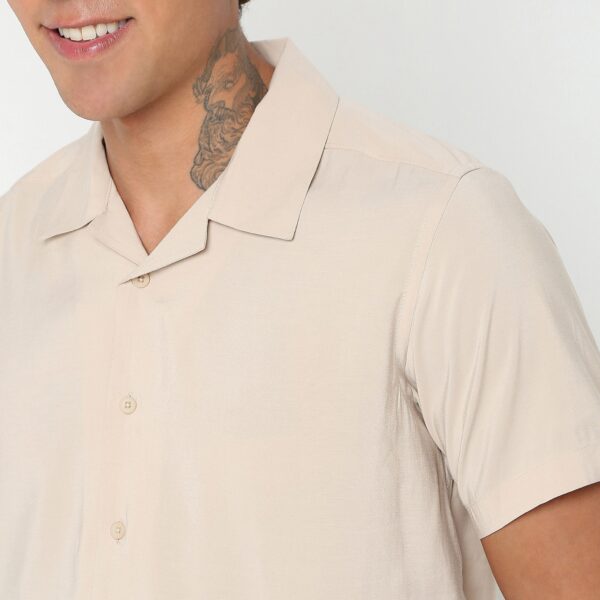 Slim Fit Solid Shirt - Image 4