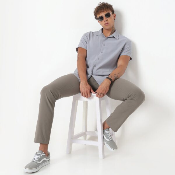 Slim Fit Solid Shirt - Image 6