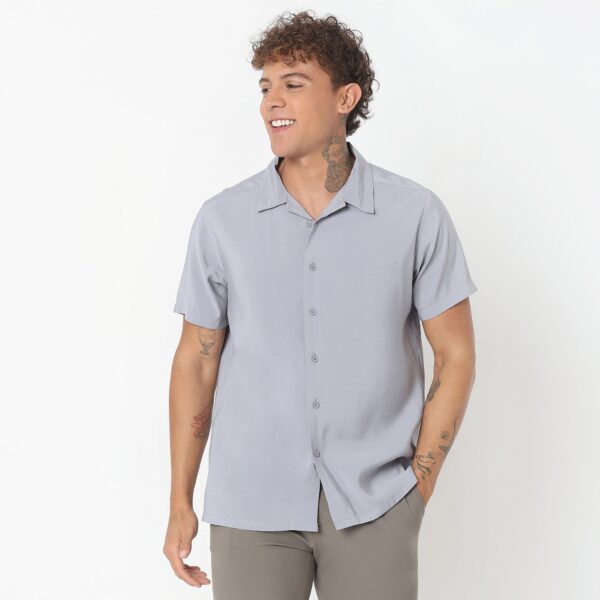 Slim Fit Solid Shirt - Image 7