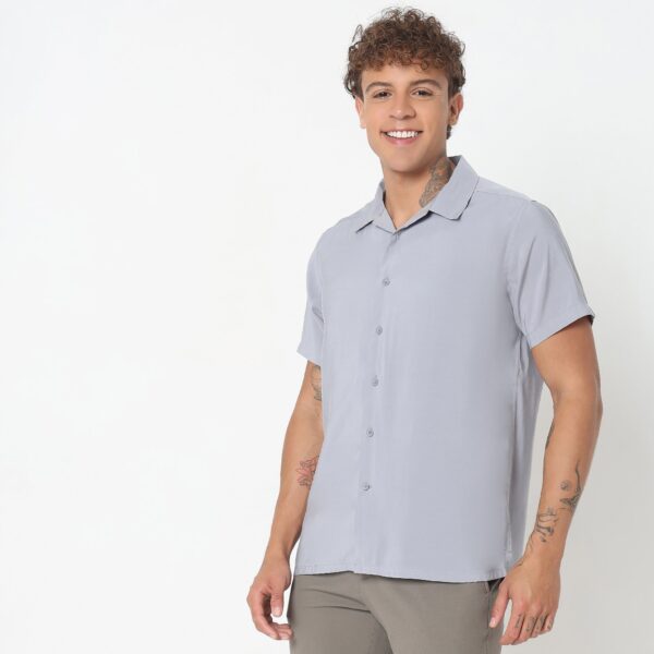 Slim Fit Solid Shirt - Image 10