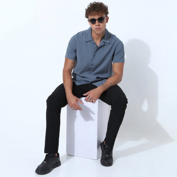 Slim Fit Solid Shirt - Image 11