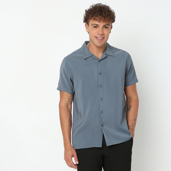 Slim Fit Solid Shirt - Image 12