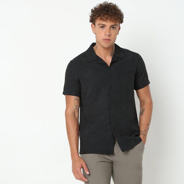 Slim Fit Striped Shirt - Image 2