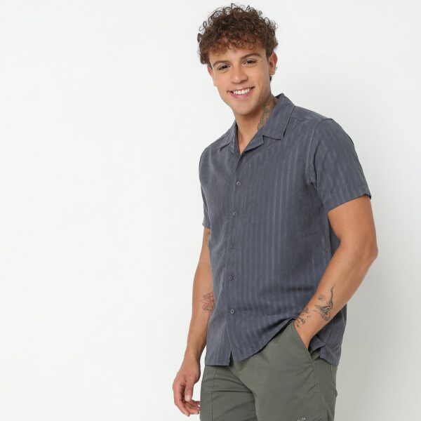 Slim Fit Striped Shirt - Image 10