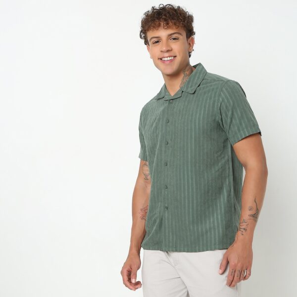 Slim Fit Striped Shirt - Image 20