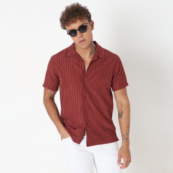 Slim Fit Striped Shirt - Image 22