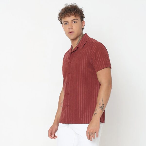 Slim Fit Striped Shirt - Image 25