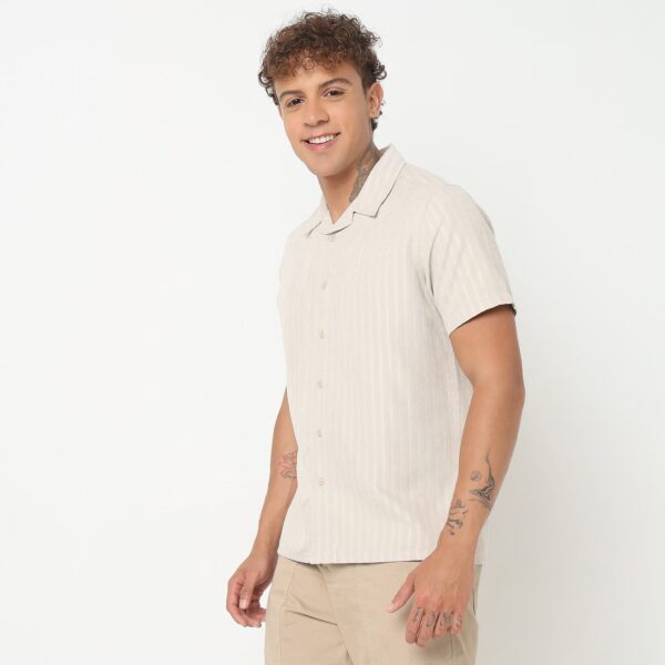 Slim Fit Striped Shirt - Image 30