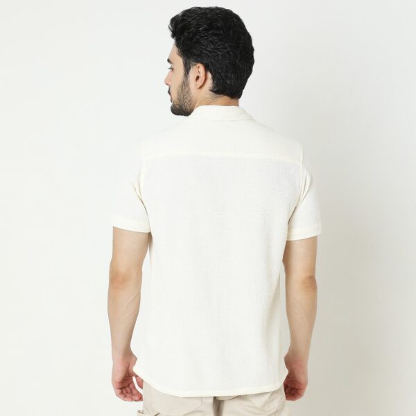 Slim Fit Solid Shirt - Image 3