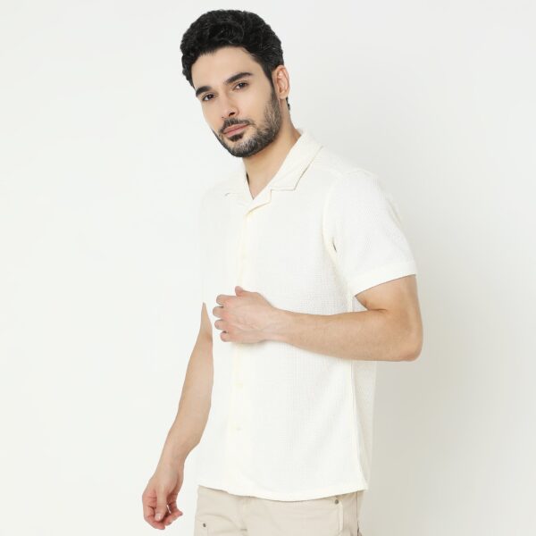 Slim Fit Solid Shirt - Image 5