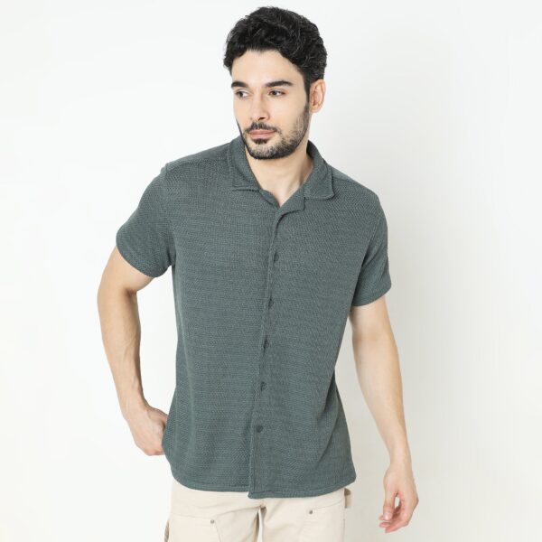 Slim Fit Solid Shirt - Image 7