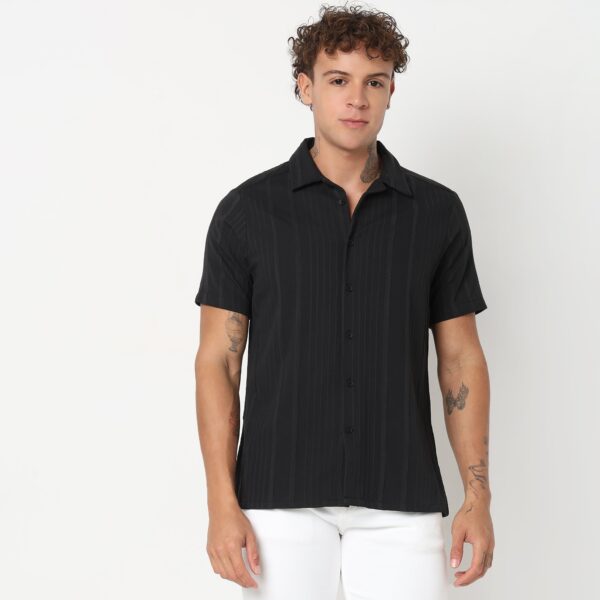 Slim Fit Structured Shirt - Image 2