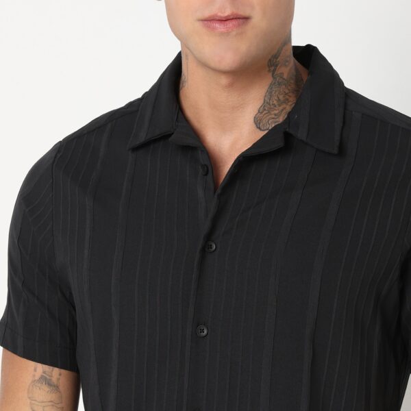 Slim Fit Structured Shirt - Image 4