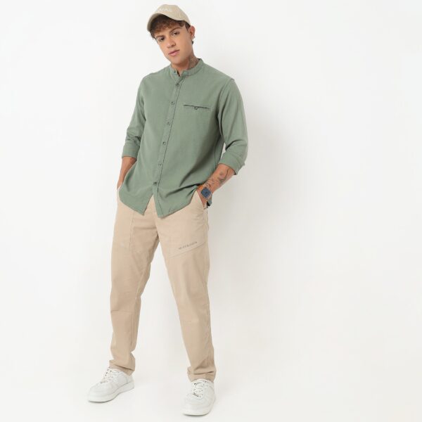 Regular Fit Solid Shirt - Image 6