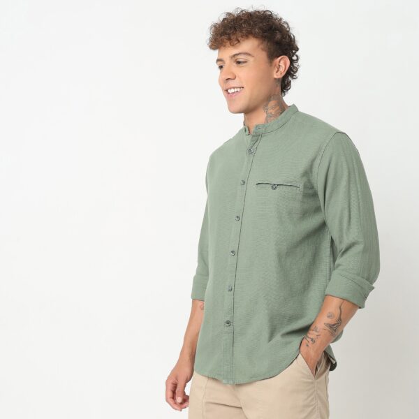 Regular Fit Solid Shirt - Image 10